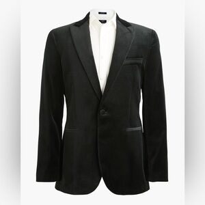 J. CREW Single Breasted Peak
Lapel Velvet Blazer in Dark
Forest Size 44 $498